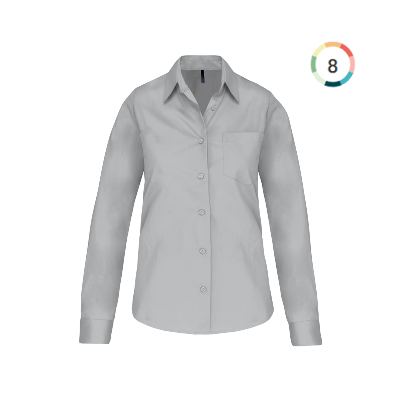 CHEMISE POPELINE MANCHES LONGUES FEMME KARIBAN