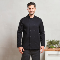 VESTE DE CUISINE MANCHES LONGUES A BOUTONS PRESSION PREMIER