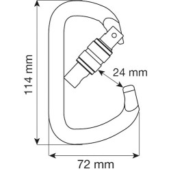 MOUSQUETON D PRO LOCK 1877 CAMP