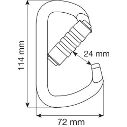 MOUSQUETON D PRO 3LOCK CAMP