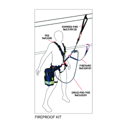 KIT DE DESCENTE IGNIFUGE DRUID PRO FIRE 20 m + 2125 + 0995 + BAG CAMP