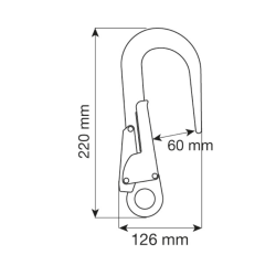 CONNECTEUR ALU HOOK 60 mm CAMP