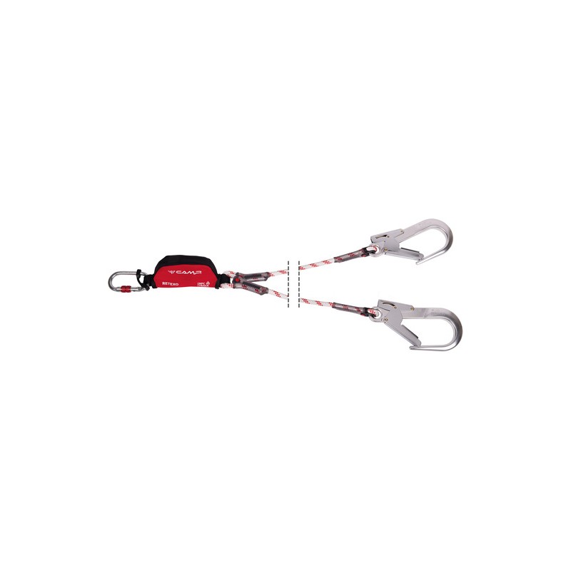 LONGE DOUBLE RETEXO AVEC ABSORBEUR + 0981 + 2x0984 150 cm CAMP