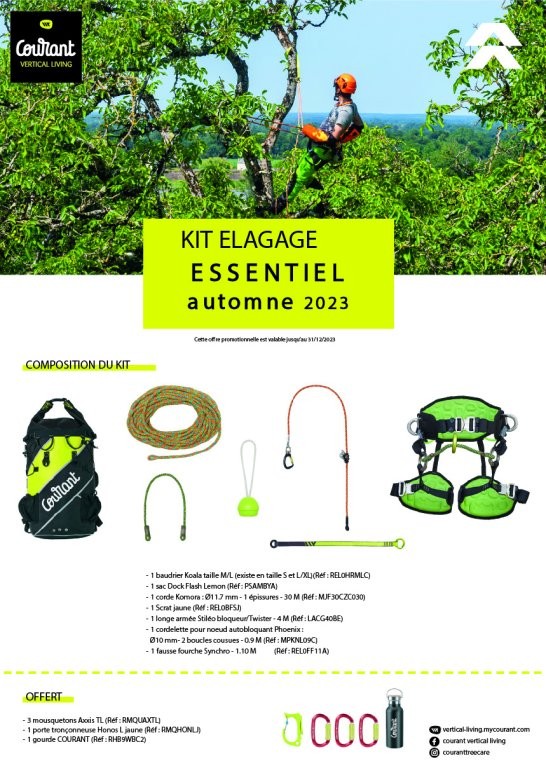 Kit élagage Essentiel Courant : Un kit bien pensé pour les arboristes élagueurs